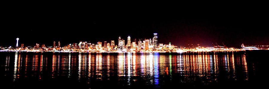 Seattle at Night - From Alki Beach